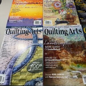 Quilting arts magazine lot of six, 2018 to 2021. Issues 96,99,100,101,108,109